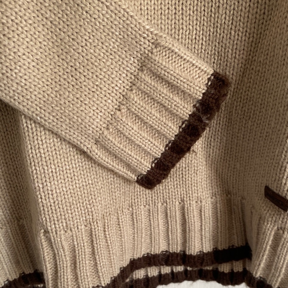 Vintage Grandpacore Sweater Y2K Half-Zip Geometric Knit Small - Picture 7 of 13